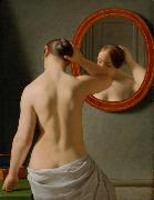 Christoffer Wilhelm Eckersberg Nude (Morning Toilette) (mk09) oil on canvas